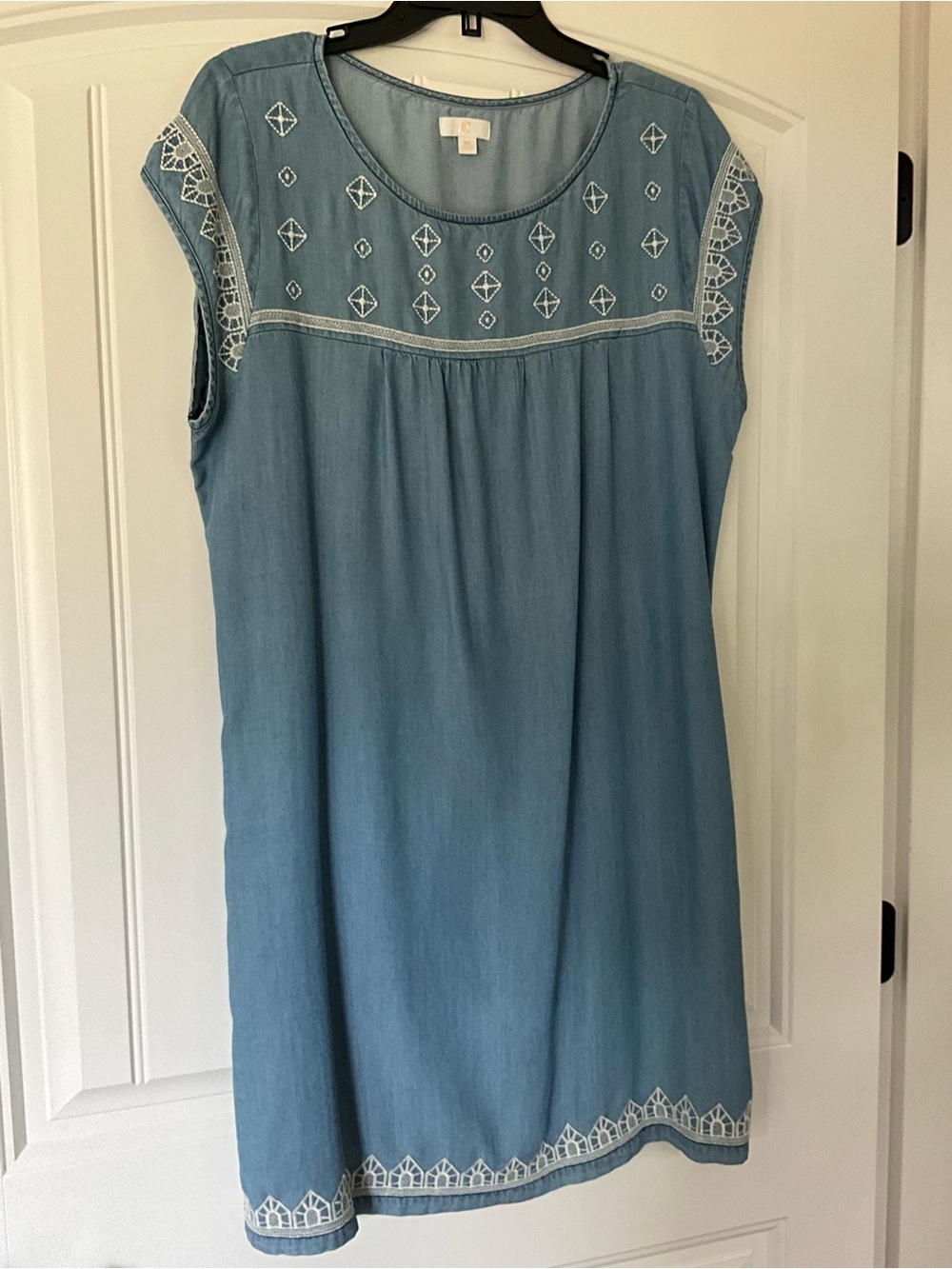 Chambray Blue Mini Dress XL